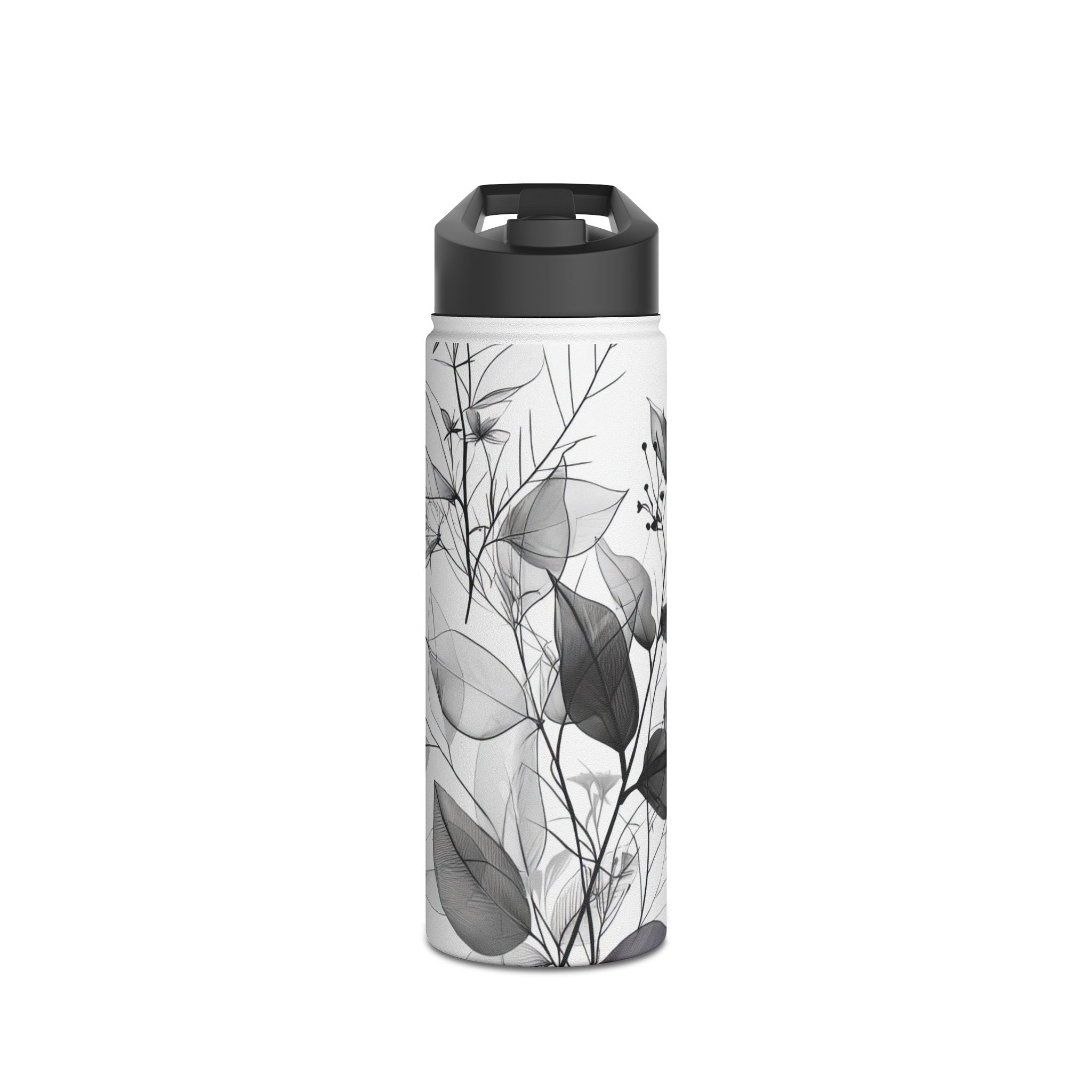 Silver Leaves - Stainless Steel Water Bottle