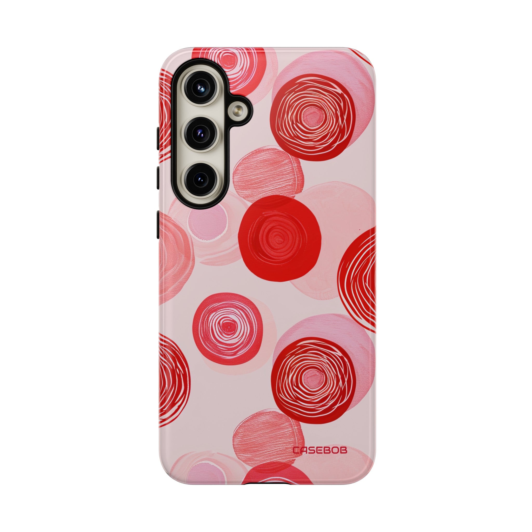 Crimson Circle Minimalism - Protective Phone Case