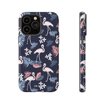 Flamingos Dance Playfully - iPhone Case