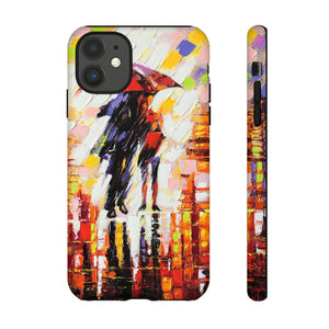 Oil Panting - Enamoured under Umbrella - Protective Phone Case