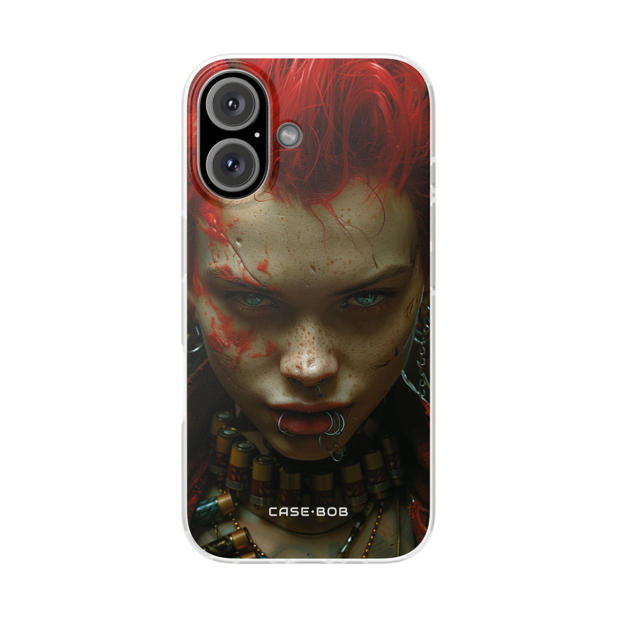 Red Spike Gaze iPhone 16 Case - Soft