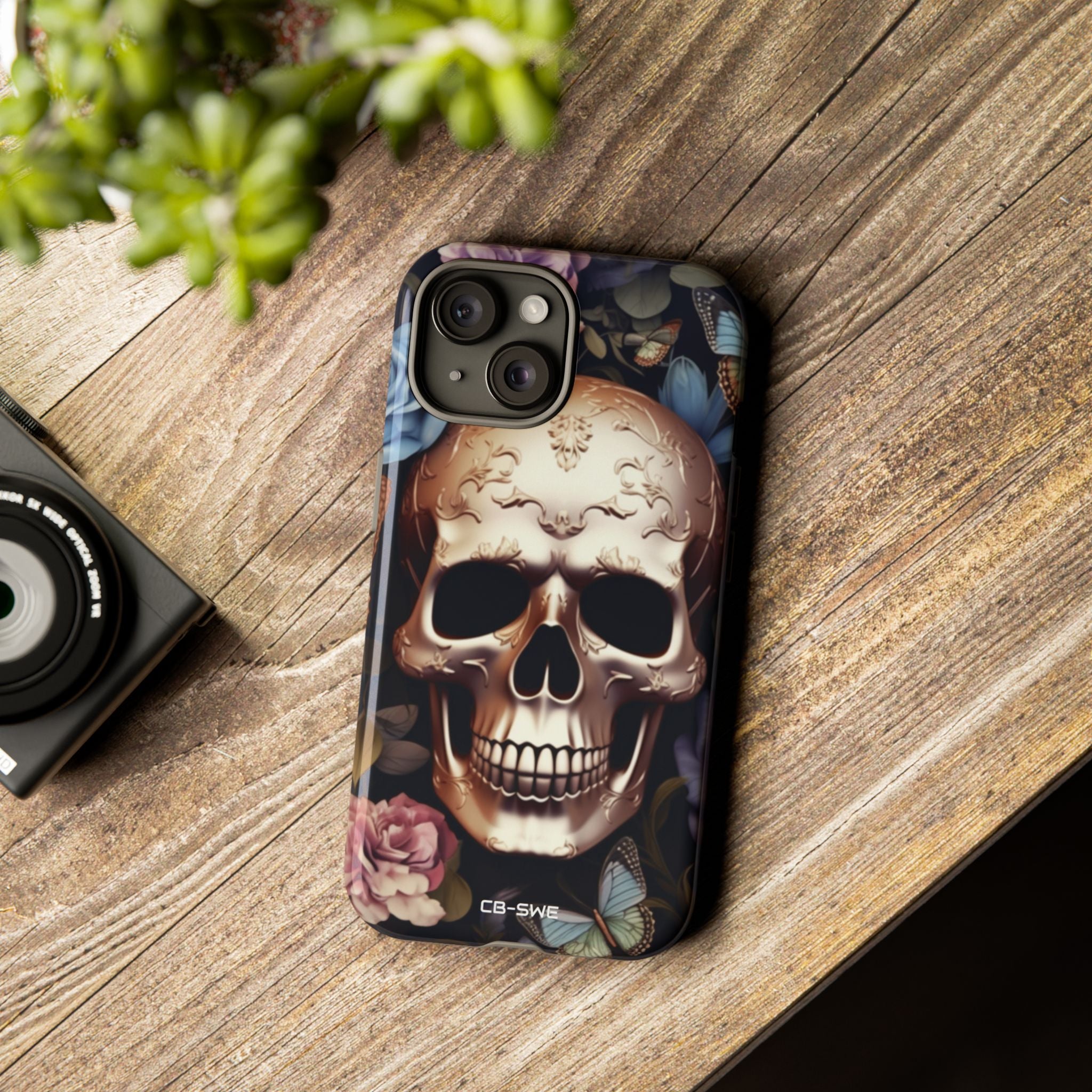 Skull Among Blossoms - iPhone Case