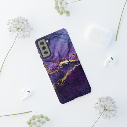 Purple Blue Marble - Protective Phone Case