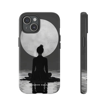 Zen Serenity Moon Reflection iPhone 15 - Tough Phone Case