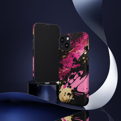 Dynamic Splatter Elegance - iPhone Case