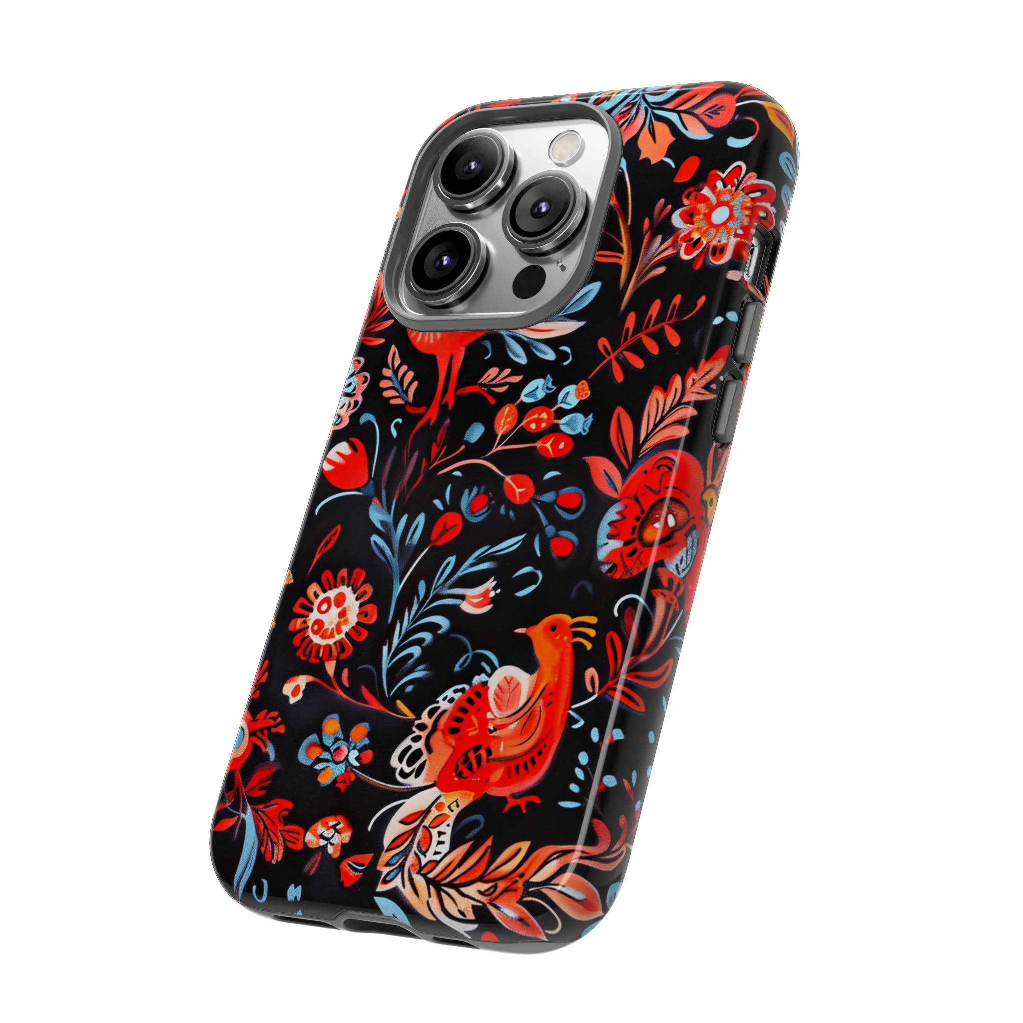 Slavic Myth Firebird & Domovoi - Protective Phone Case