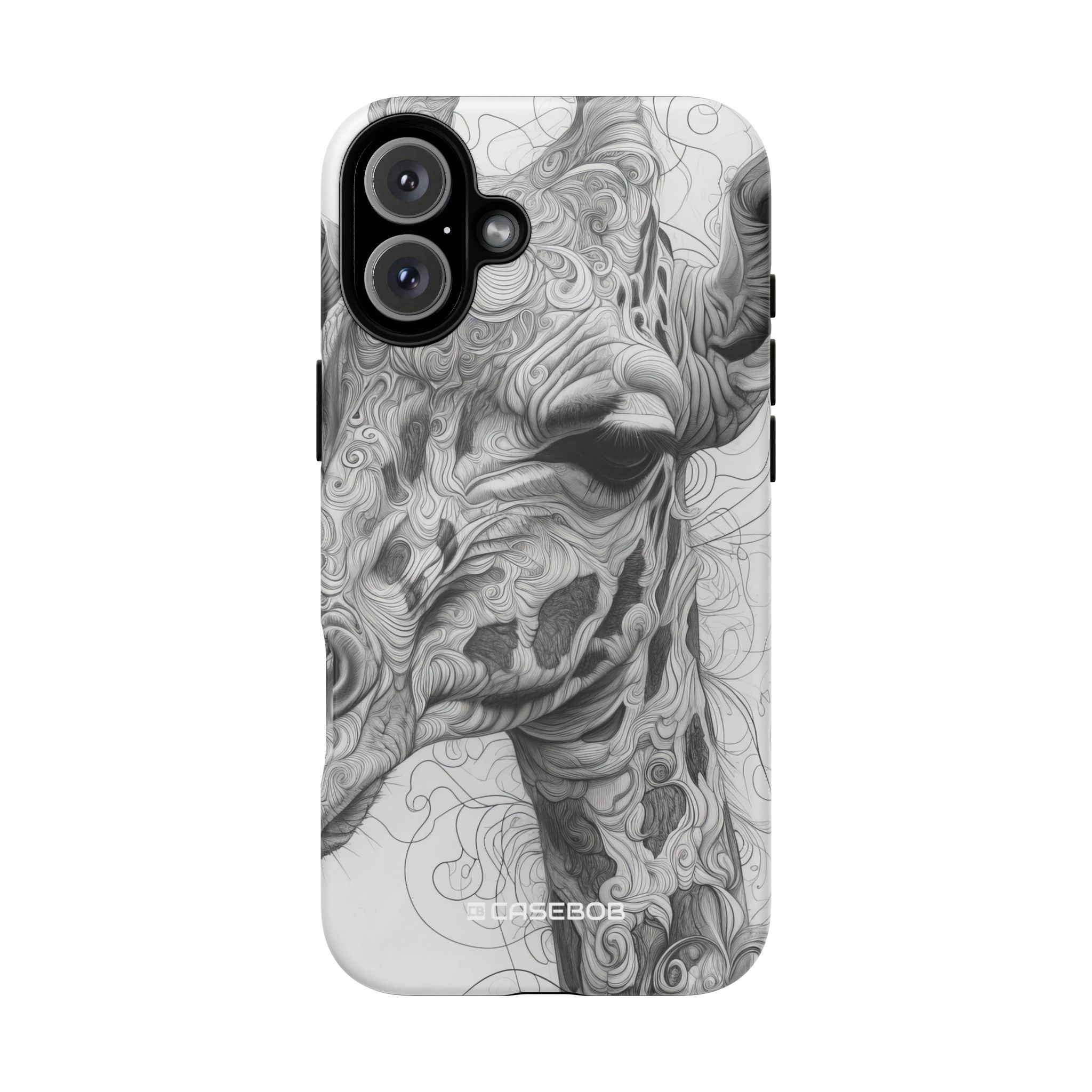 Monochrome Giraffe: Intricate Elegance - for iPhone 16