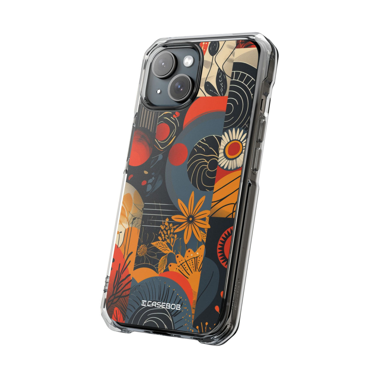 Retro Vibrance - Phone Case for iPhone (Clear Impact - Magnetic)