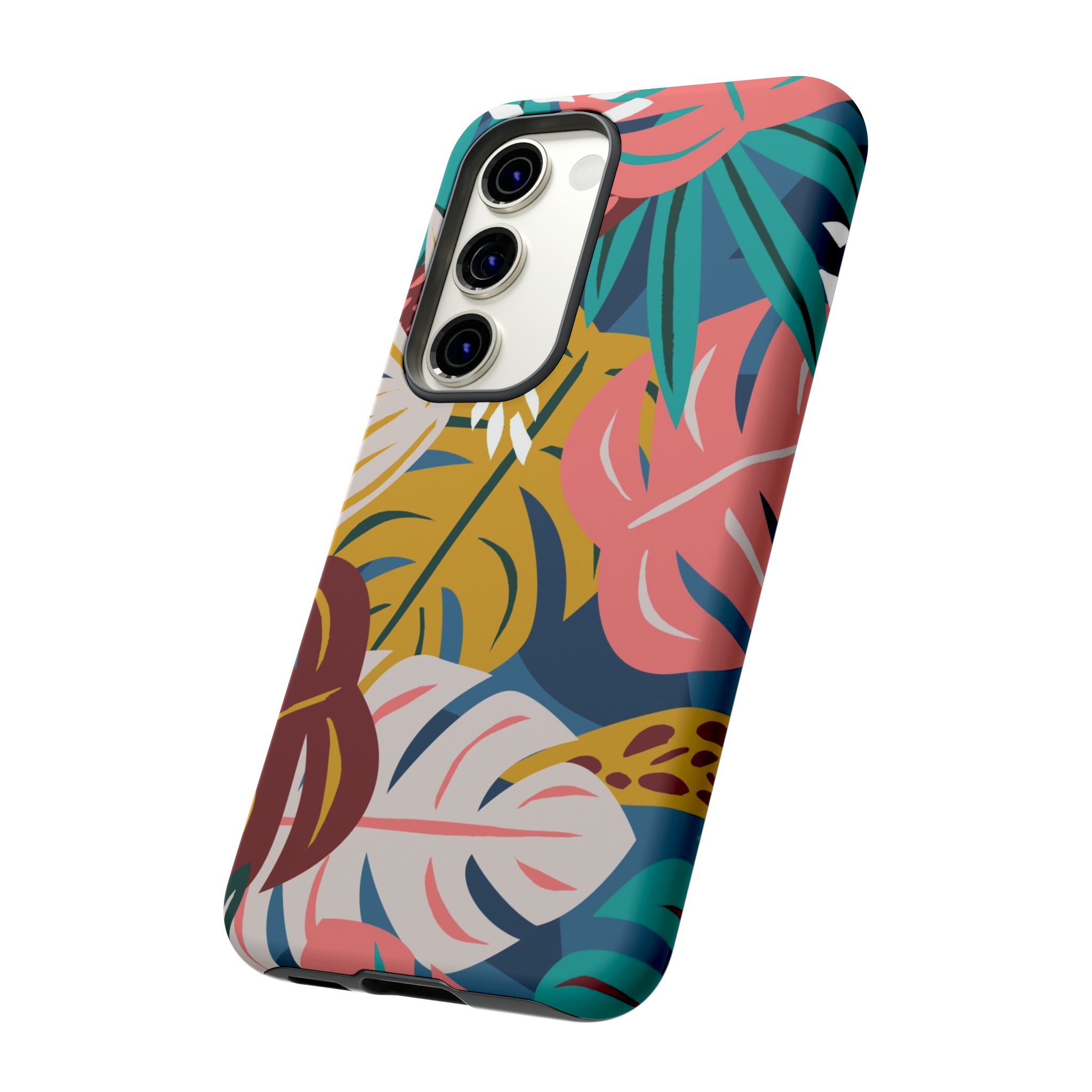 Tropical Leaf Mono - Protective Phone Case