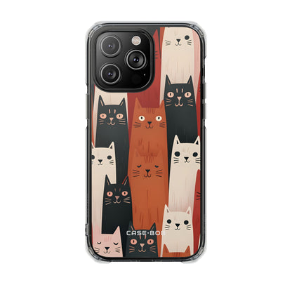 Elongated Cats Black iPhone 14 Pro Max Case - Impact