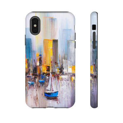 Oil Painting - Manhattan Bay - Protective Phone Case