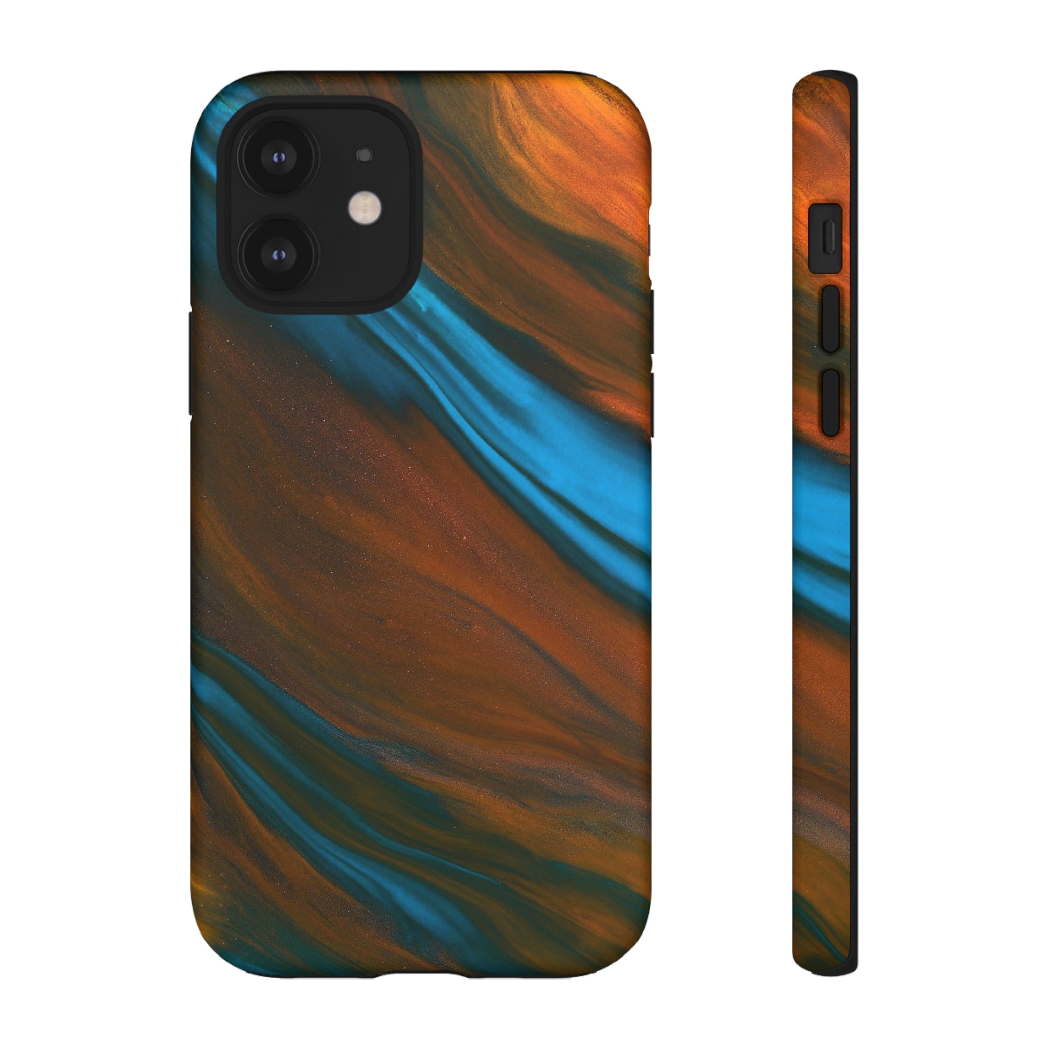 Orange Swipes Ink Art iPhone Case (Protective) iPhone 12 Matte Phone Case