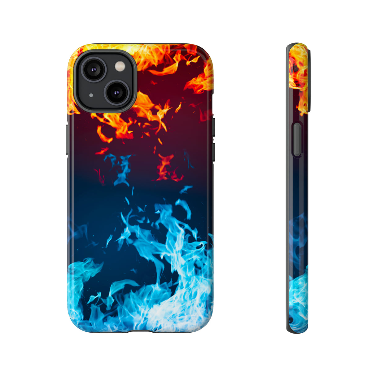 Red & Blue Flames - Protective Phone Case