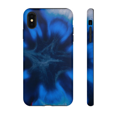 Blue Star Marble Ink Art iPhone Case (Protective) iPhone XS MAX Matte Phone Case