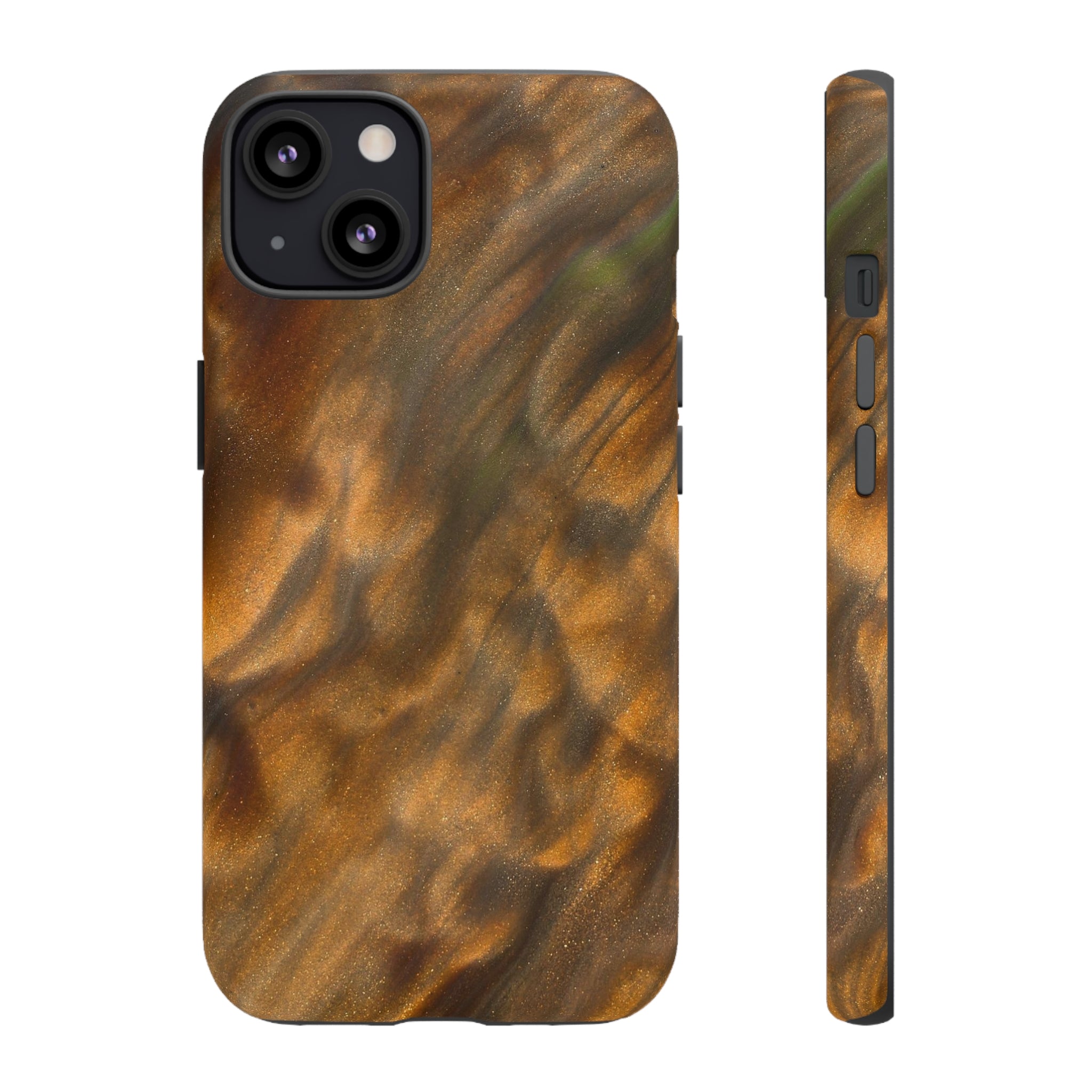 Gold Sand Ink Art iPhone Case (Protective) iPhone 13 Matte Phone Case