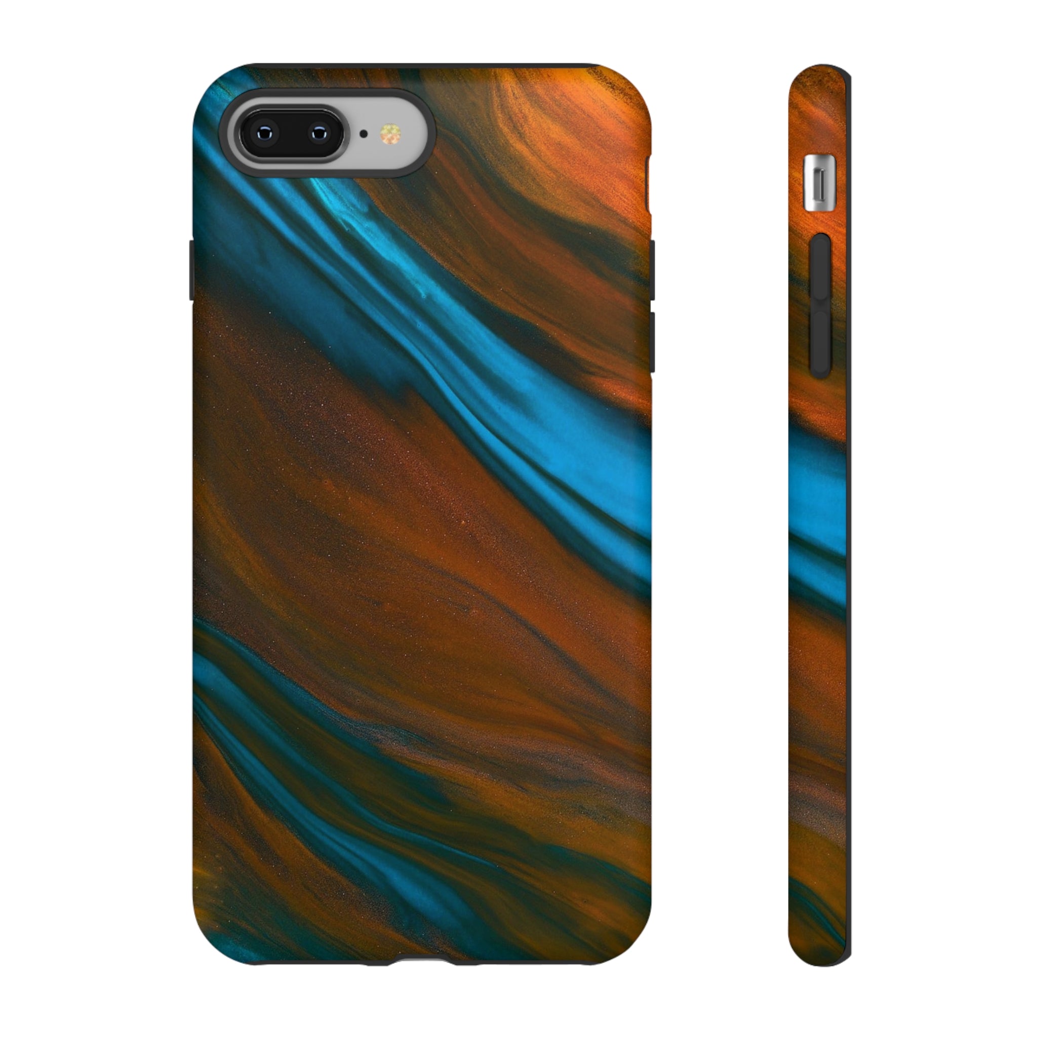 Orange Swipes Ink Art iPhone Case (Protective) iPhone 8 Plus Matte Phone Case