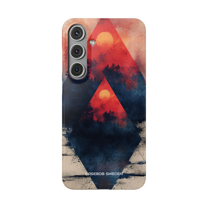 Red Sky Serenity - Slim Samsung S24 Phone Case