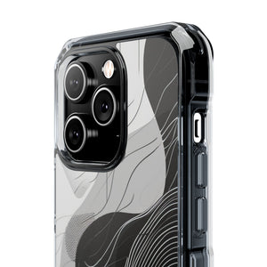 Monochrome Elegance - Phone Case for iPhone (Clear Impact - Magnetic)