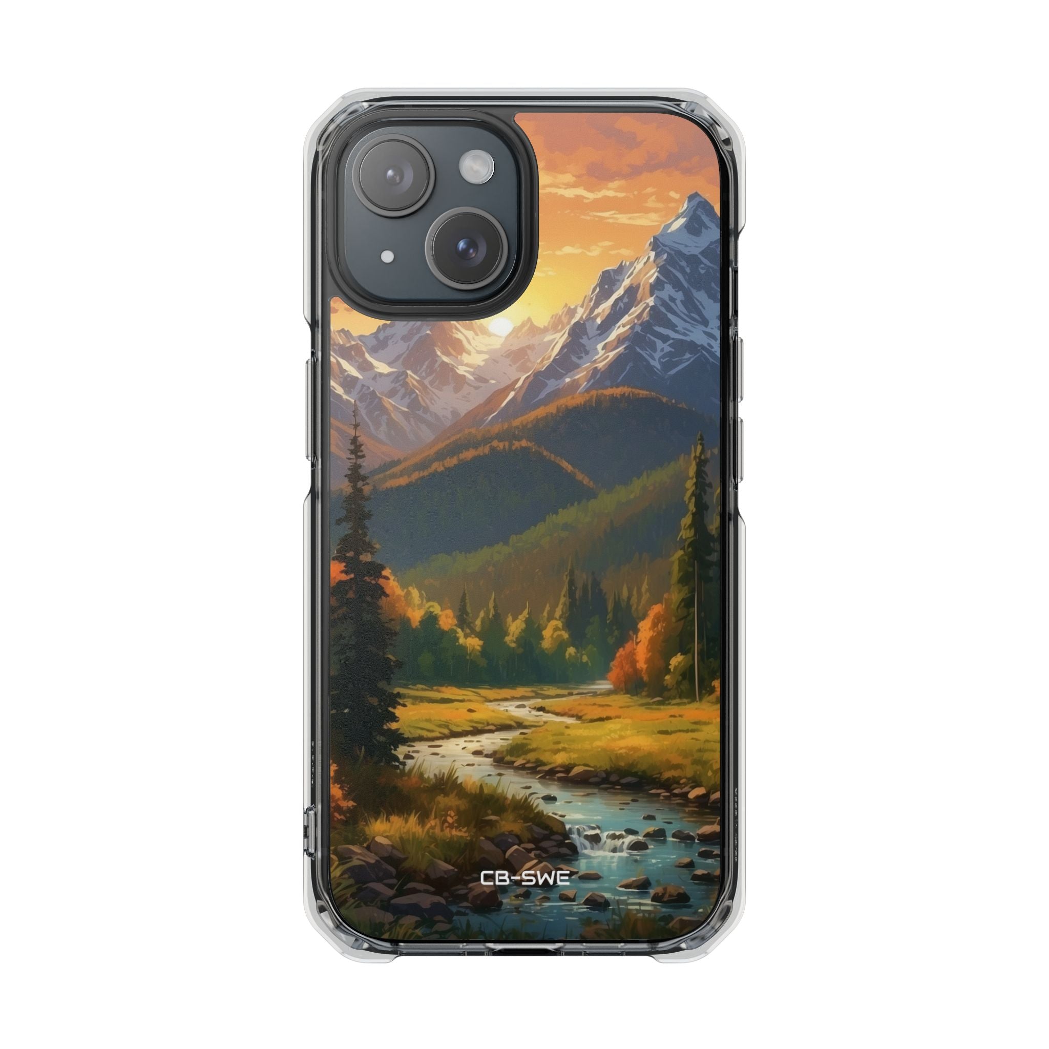 Mountain Reflections Glimmer iPhone Case - Impact