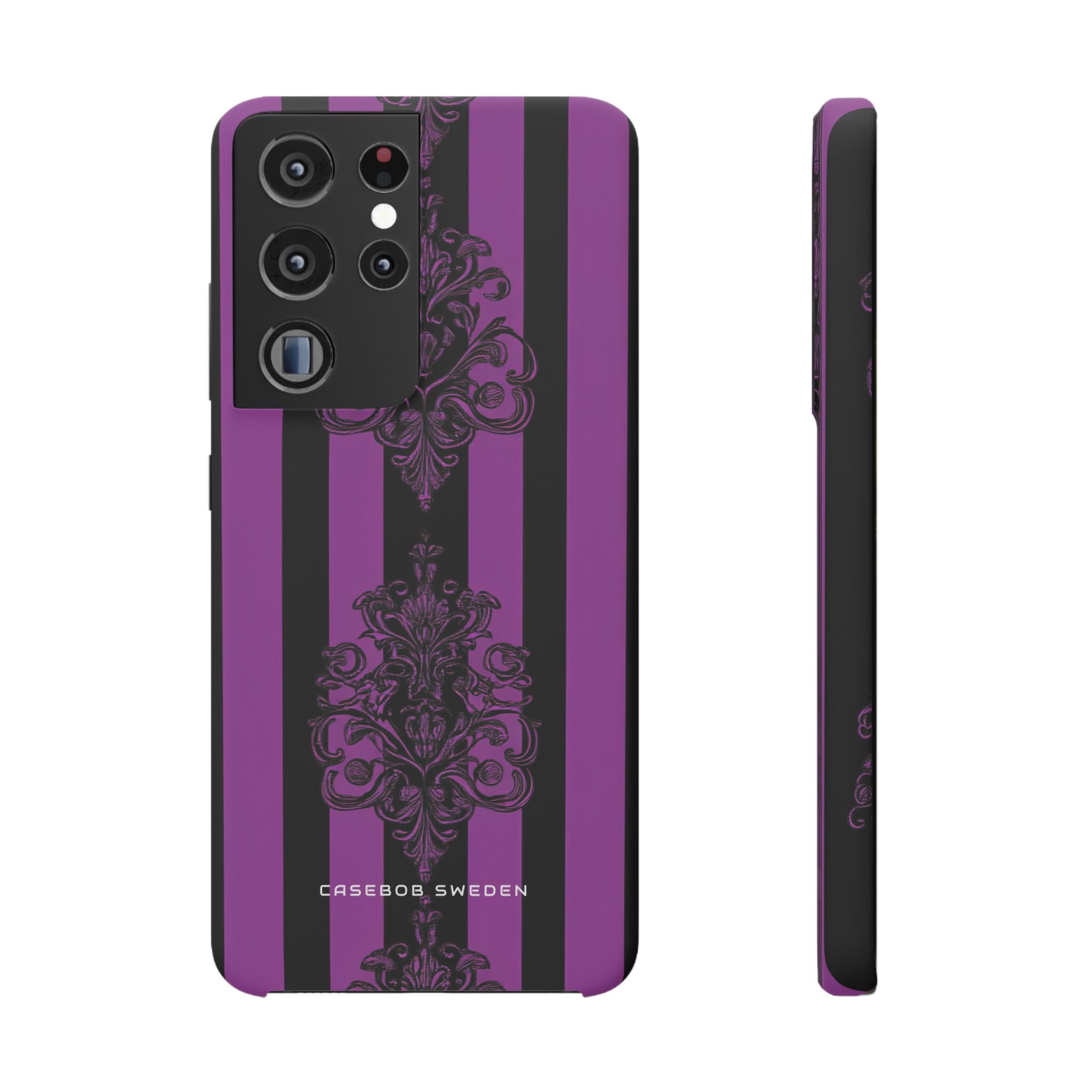 Gothic Elegance with Vertical Stripes and Ornamental Motifs Samsung S21 - Slim Phone Case