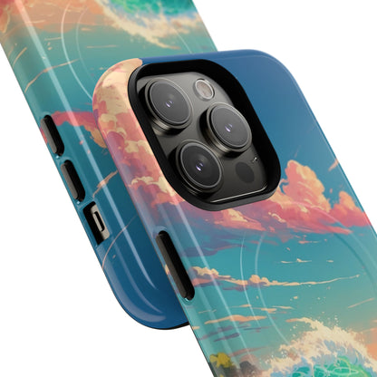 Turquoise Curl iPhone 14 Pro Case - Tough+