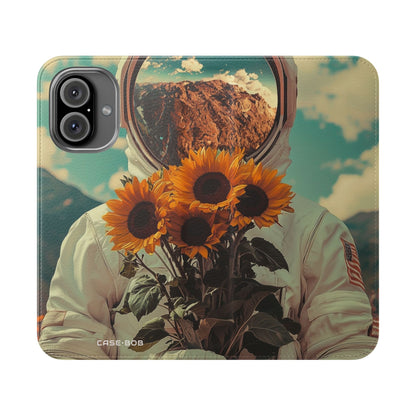 Sunflower Astronaut - iPhone 16  Case - Wallet