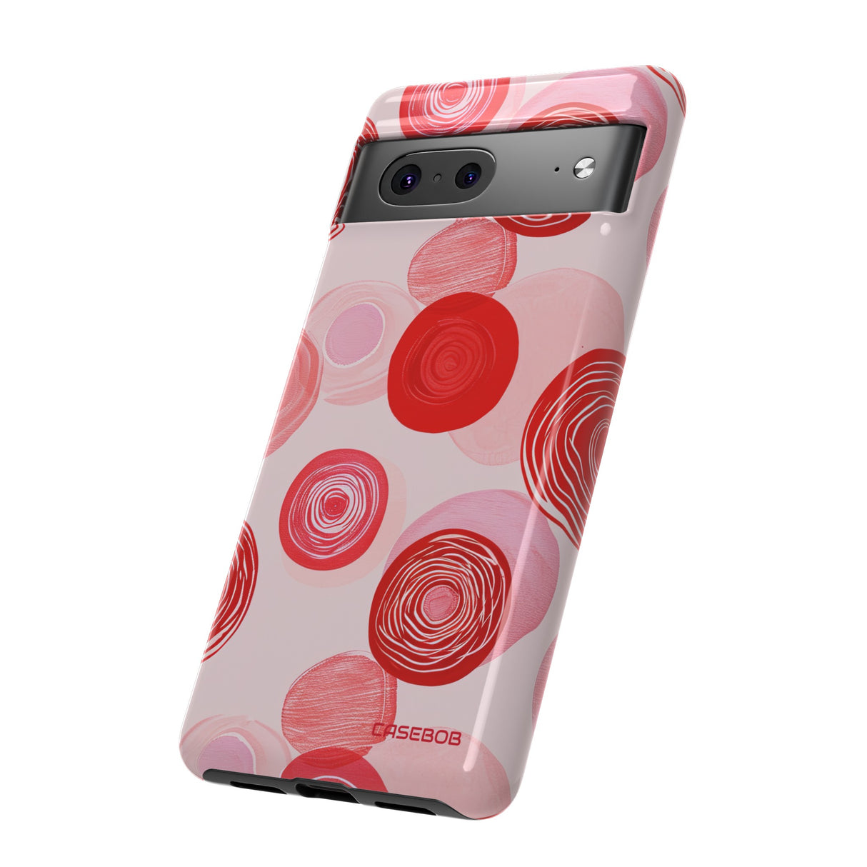 Crimson Circle Minimalism - Protective Phone Case