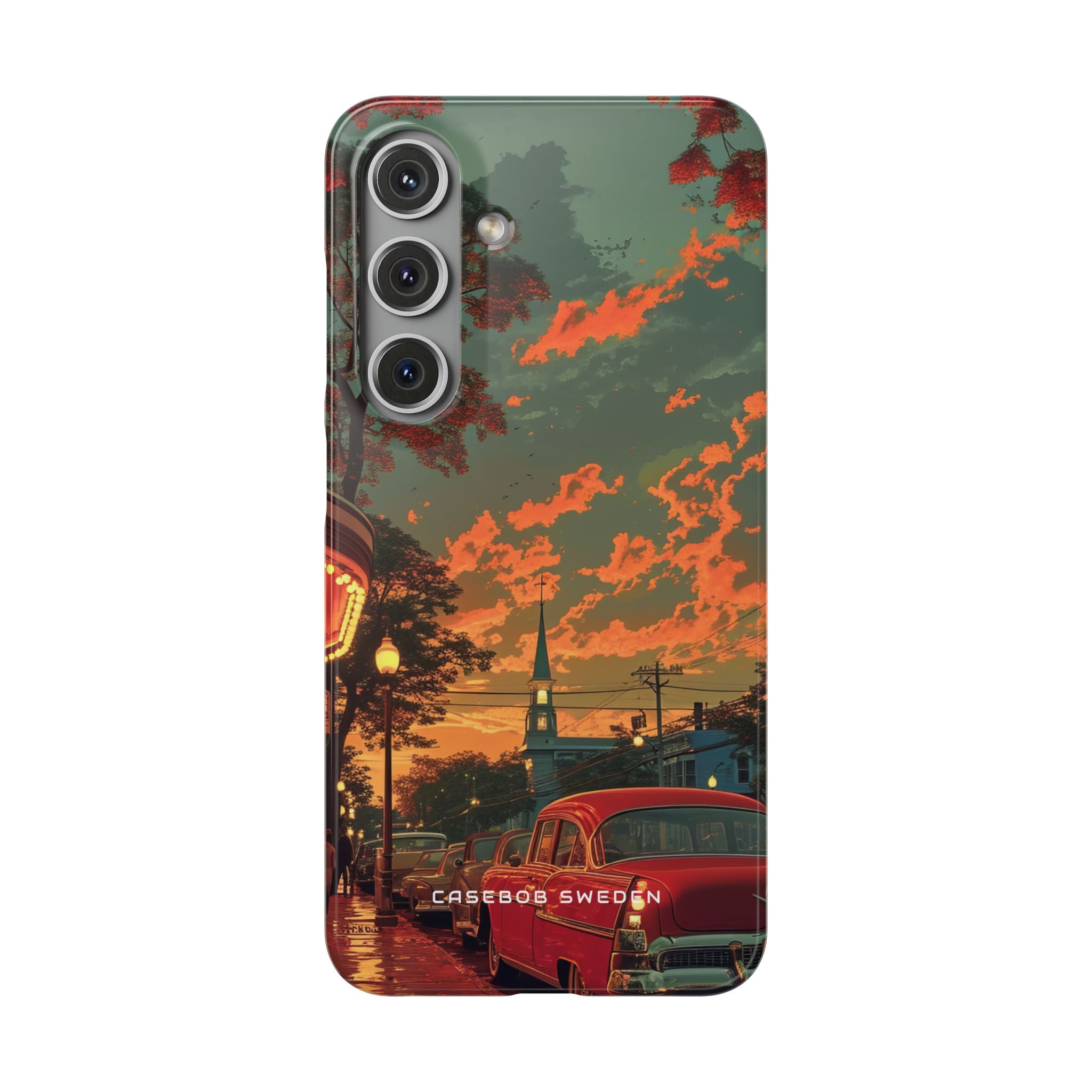 Mid-Century Nostalgia Streetscape Samsung S24 - Slim Phone Case