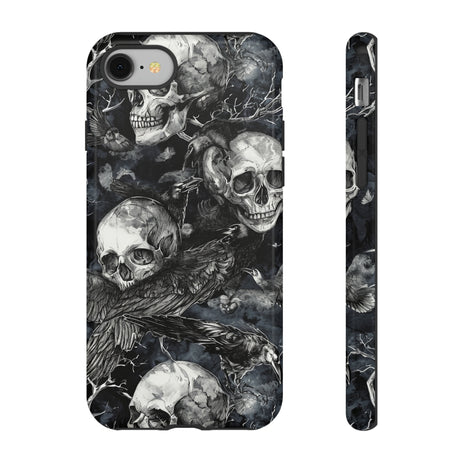 Skulls and Ravens Gothic - Protective Phone Case