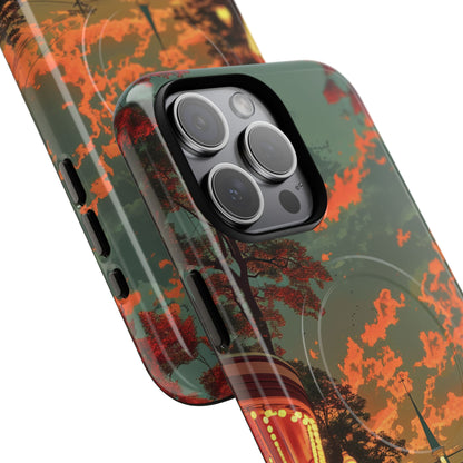 Mid-Century Nostalgia Streetscape iPhone 15 | Tough+ Phone Case