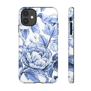 Watercolor Blue Floral - Protective Phone Case