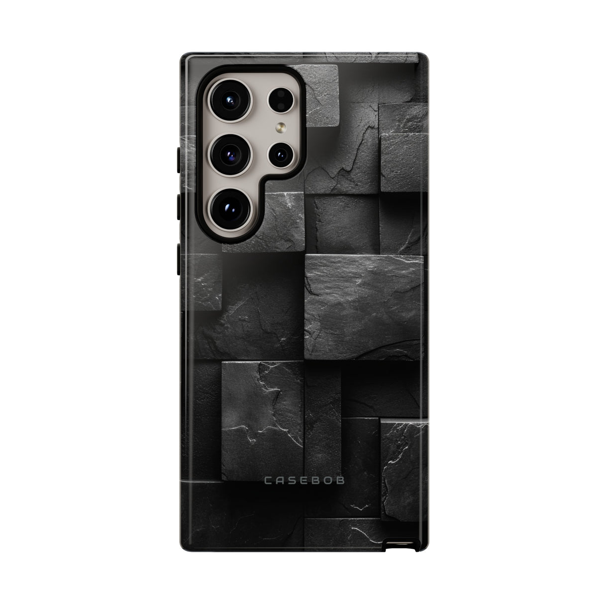 Black Geometric Elegance - Protective Phone Case