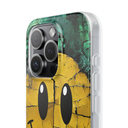 Cracked Smiley iPhone 15 Pro Case - Soft