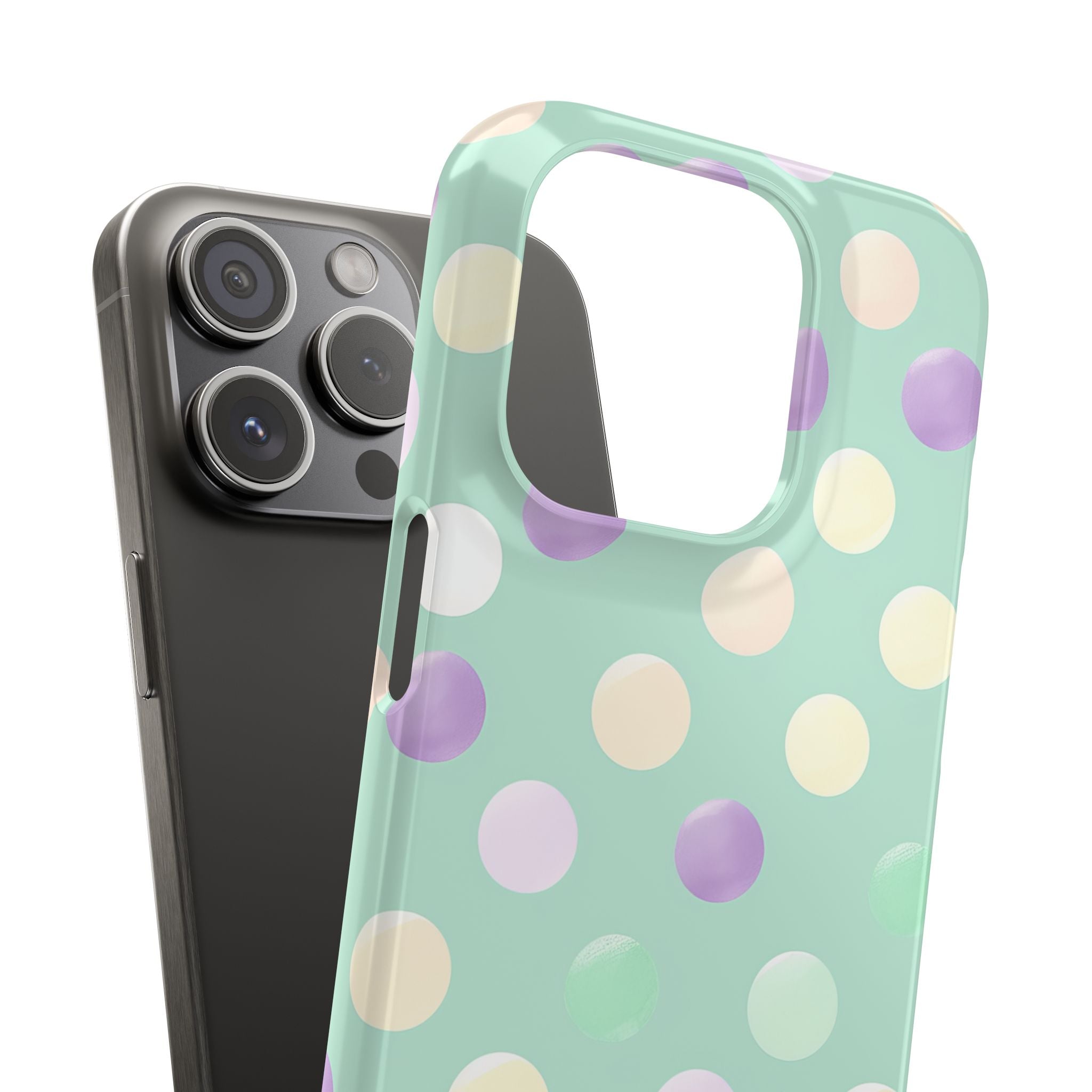 Pastel Polka Dots - Slim iPhone 15 Phone Case