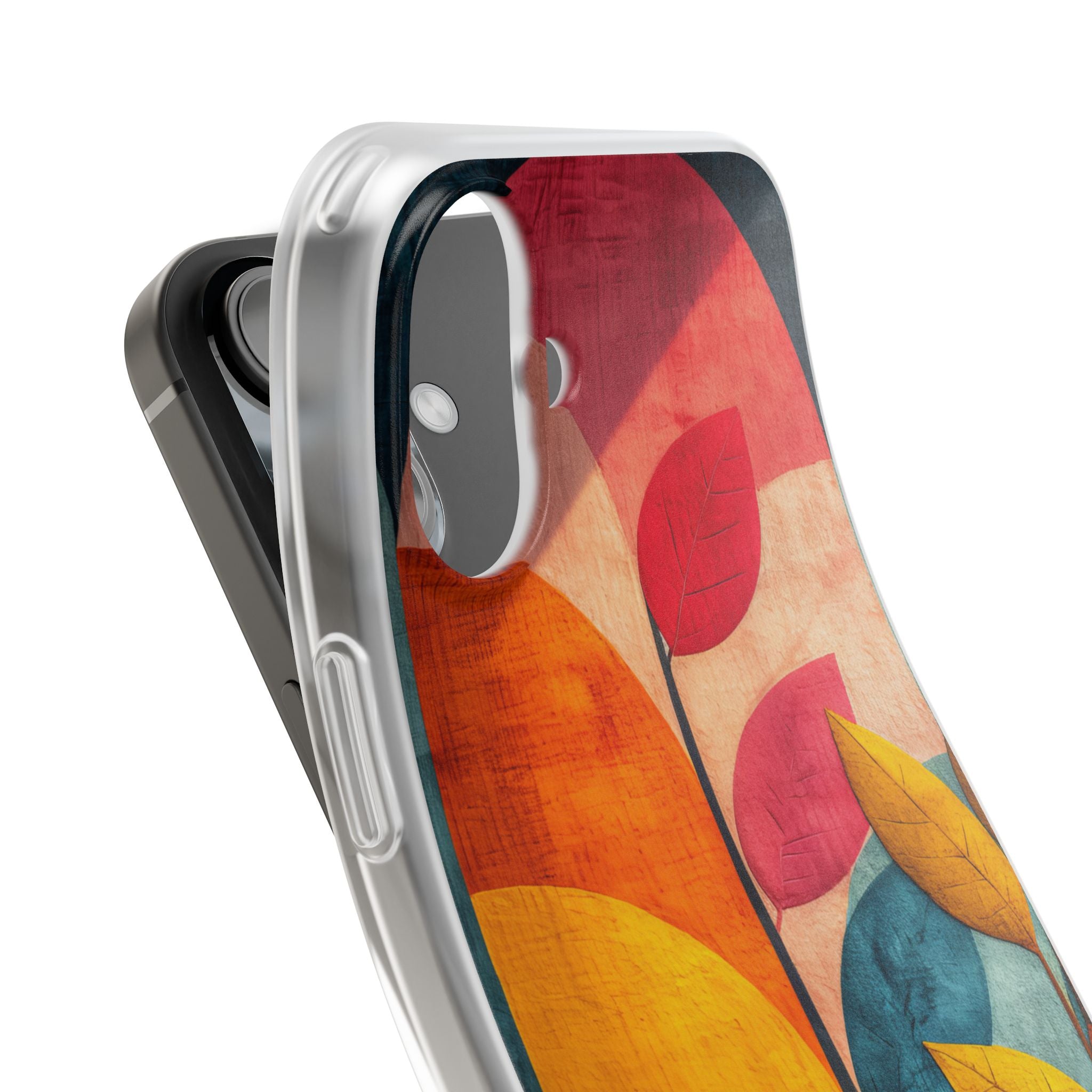 Abstract Orange Blue Design - Flexi iPhone 16 Phone Case