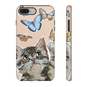 Cute Cat Butterflies - Protective Phone Case