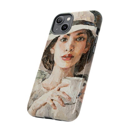 Oil Painting - Lady in a White Hat - Protective Phone Case