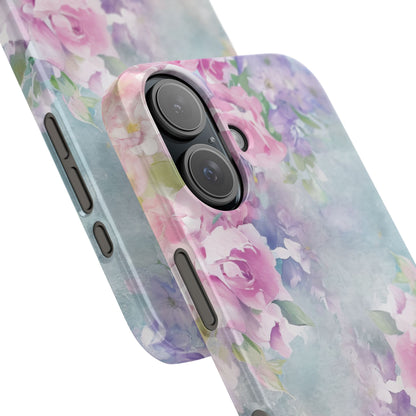 Dreamy Floral Watercolor - Slim iPhone 16 Phone Case