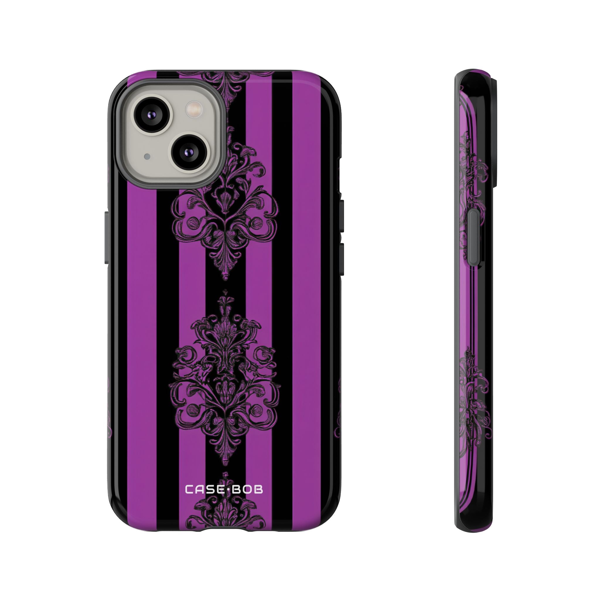 Damask Elegance Purple iPhone 14 Case - Tough