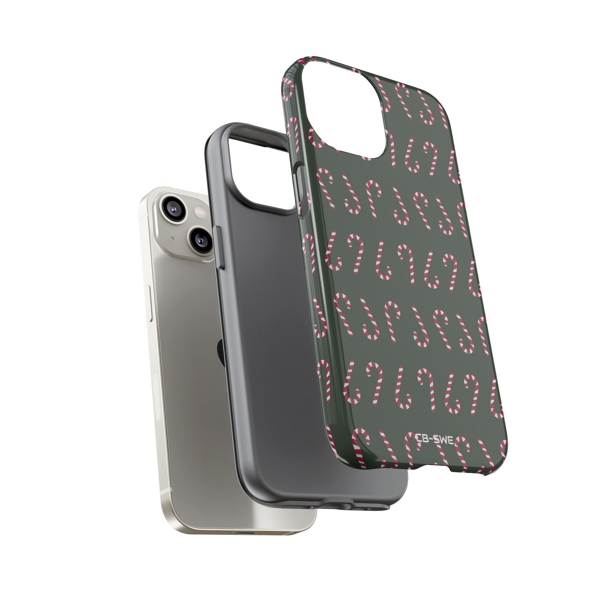 Candy Canes Aligned - iPhone Case