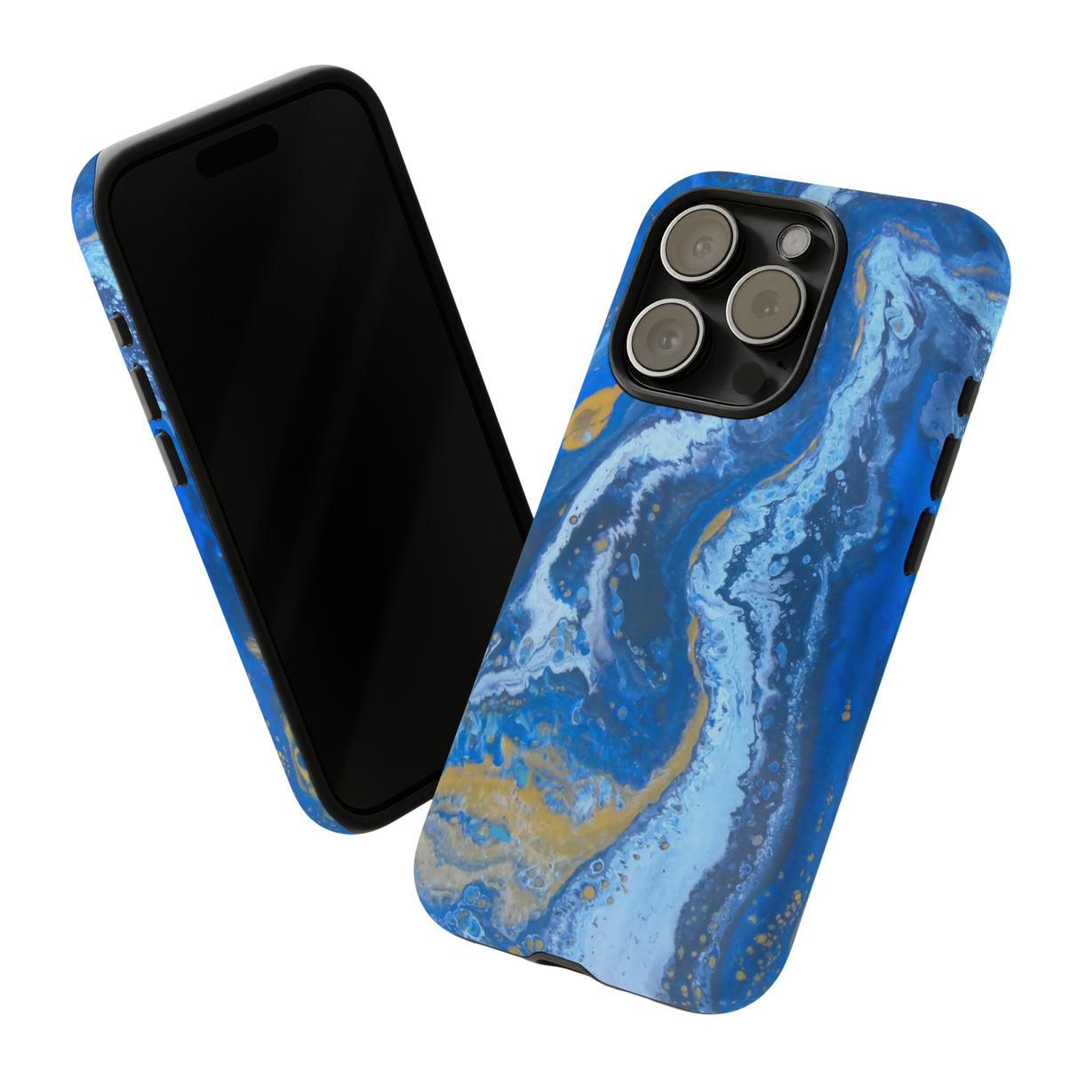 Acrylic Blue Gold - Protective Phone Case