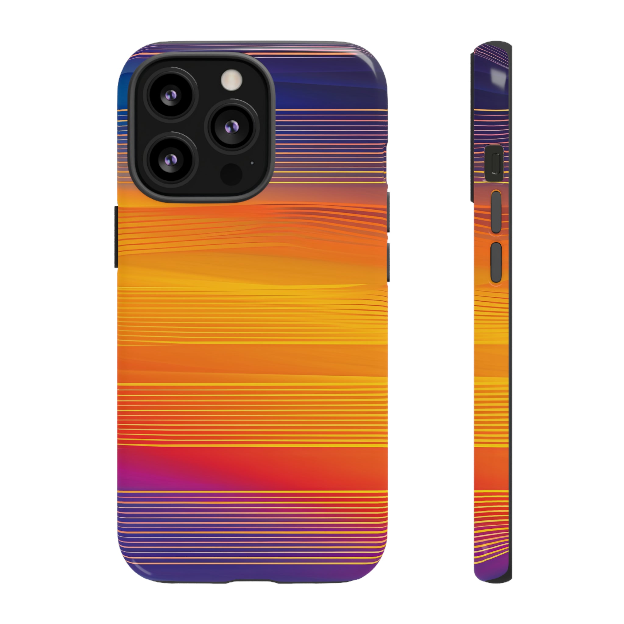 Orange Fusion: Data Artistry - Protective Phone Case