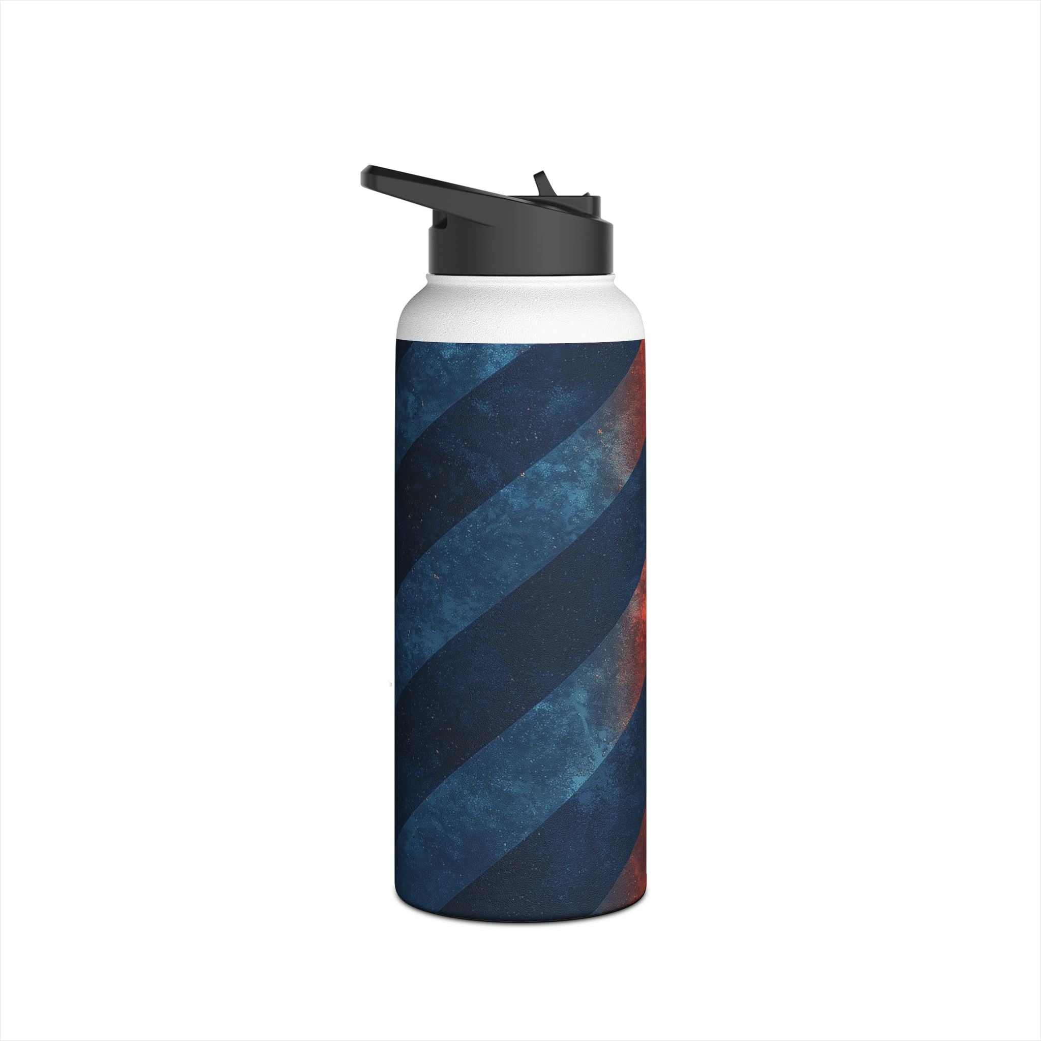 Diagonal Stripes Blaze - Stainless Steel Water Bottle