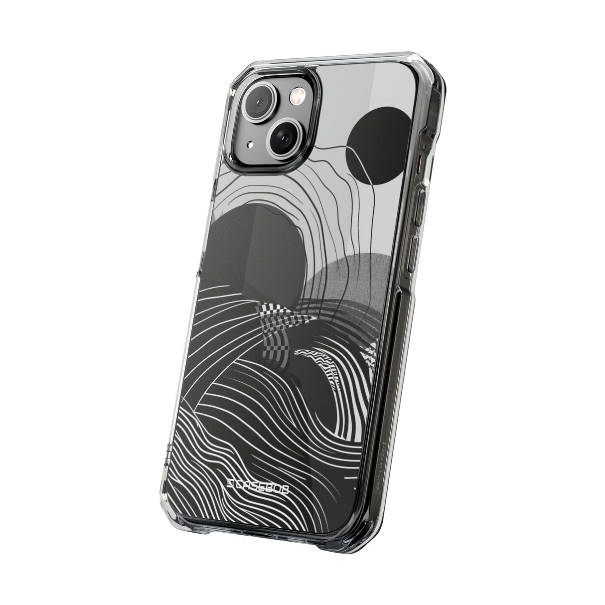 Monochrome Dynamics - Phone Case for iPhone (Clear Impact - Magnetic)