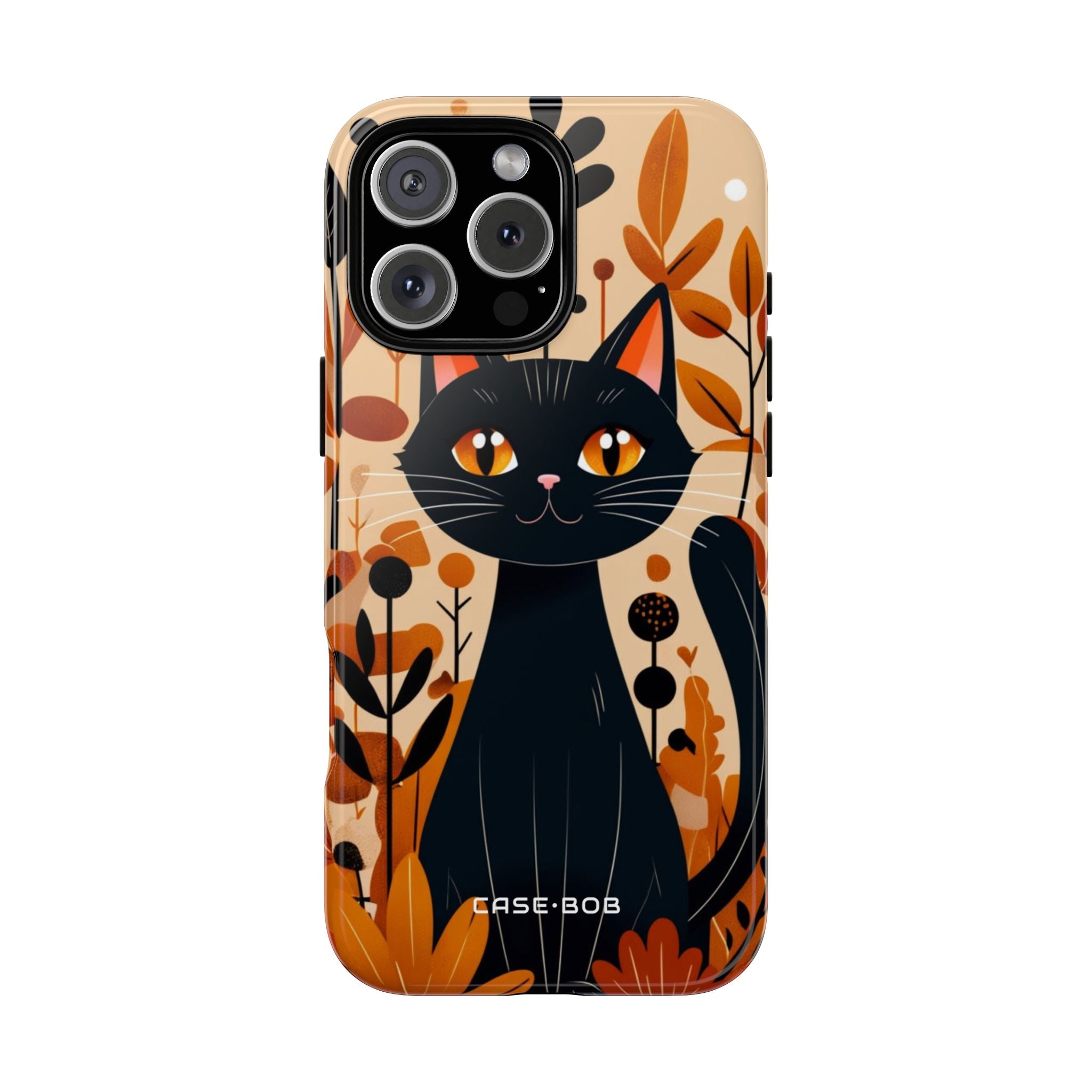 Black Cat Glow iPhone 16 Pro Max Case - Tough