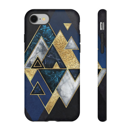 Dark Blue Geometric - Protective Phone Case