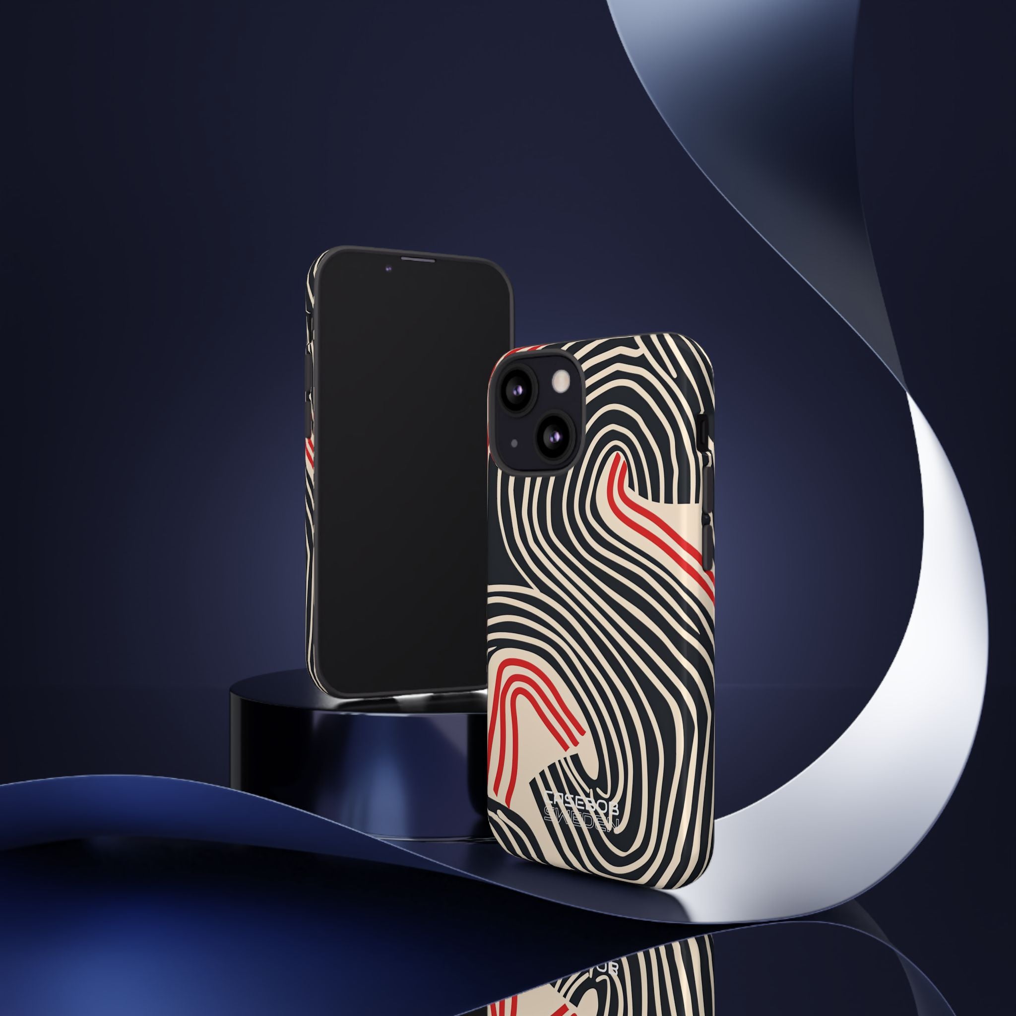 Wavy Red Flow iPhone 13 - Tough