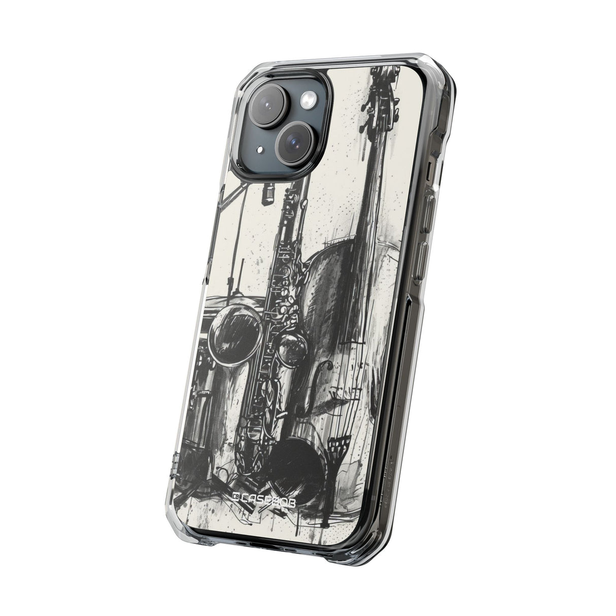 Jazz Ink Expressions - Phone Case for iPhone (Clear Impact - Magnetic)