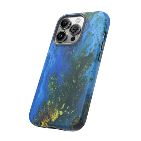 Blue Globe Ink Art iPhone Case (Protective) Phone Case