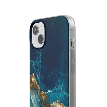 Jagged Gold Split iPhone 14 Plus Case - Soft